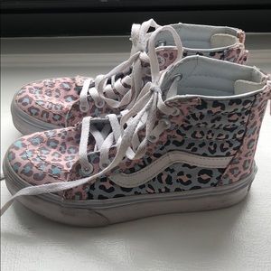 Kids vans leopard sneakers